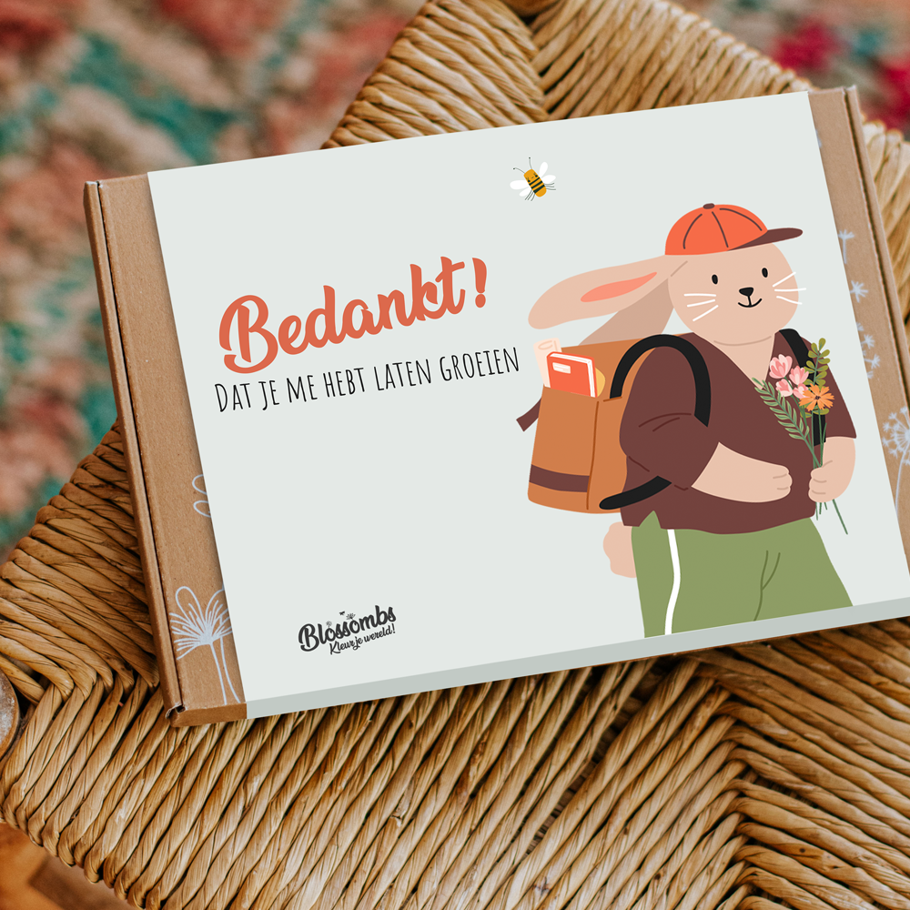 Small Gift Box "Bedankt" met 7 zaadbommetjes