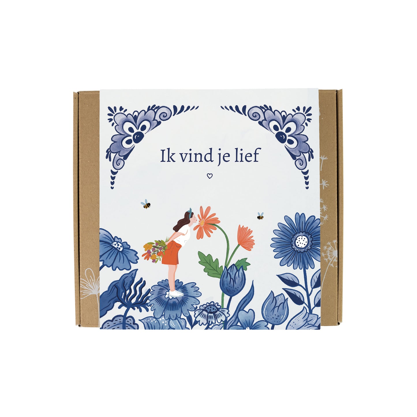 Gift Box Medium met 9 zaadbommetjes - Delft Blue Kisses